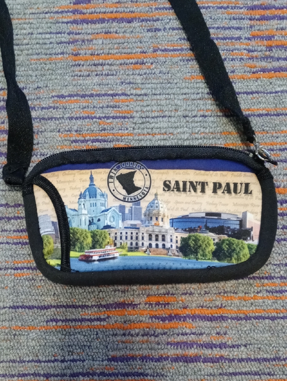 Scenic Crossbody Pouch - Black Blue